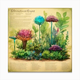 Information Sheet With Different Fantasy (4) Canvas Print