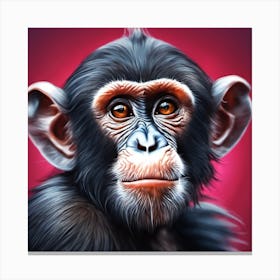 Chimpanzee Portrait 28 Canvas Print