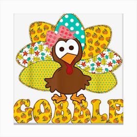 Thanksgiving Shirt Women Gobble Shirt Funny Turkey Graphic Canvas Print