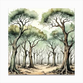 Forest Of Trees Canvas Print