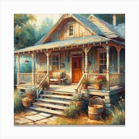 Cottage In The Country Canvas Print