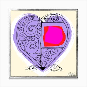 Hearts of Love The Color Purple caring by Jessica Stockwell Canvas Print