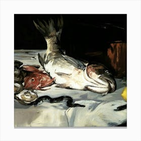 Table With Fish Canvas Print