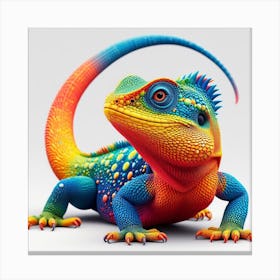 Rainbow Lizard 4/4 (scales gecko colourful cute pet dragon tropical exotic) Canvas Print