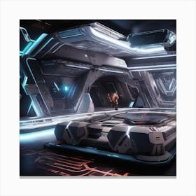 Futuristic Bedroom 2 Canvas Print