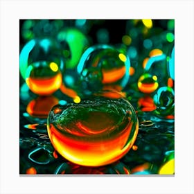 Bubbles In Water Canvas Print