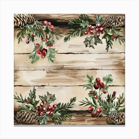 Holly And Pine Canvas Print