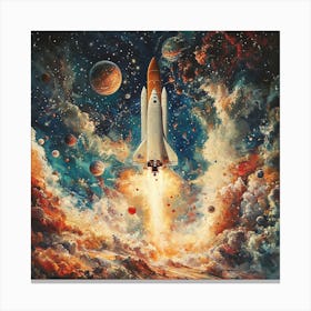 Space Shuttle Launch Canvas Print