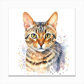 Bengal Spotted Cat Portrait 3 Canvas Print