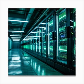 Ai Driven Security Protects A Future Proof Data Center Advanced Ai Processors Monitor Streams Of Da (4) Canvas Print