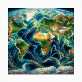 A world map 2 Canvas Print
