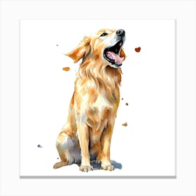 Golden Retriever Dog Canvas Print