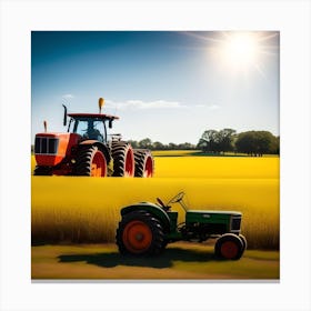 Sun-Kissed Tractors Canvas Print
