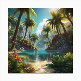 Tropical Landscape 5 Canvas Print