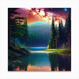 Night In The Forest 2 Canvas Print