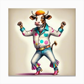 Cow Dancing 3 Canvas Print