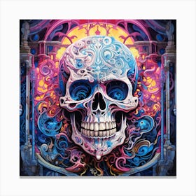 Skull Splash Canvas Print