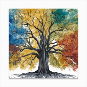 Rainbow Soul Tree (3) 1 Canvas Print