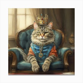 King Cat 9 Canvas Print