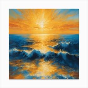 Sunrise Over The Ocean Canvas Print