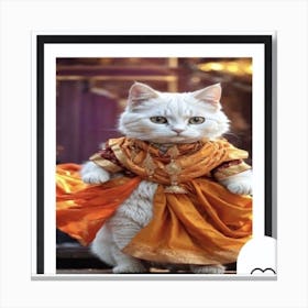 Cat In A Dress 1 Canvas Print