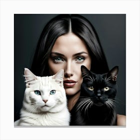 Cat Woman 10 Canvas Print