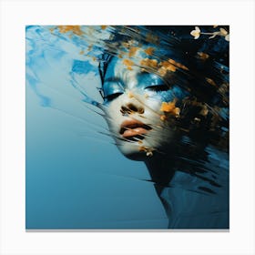 Underwater Portrait Of A Woman Canvas Print