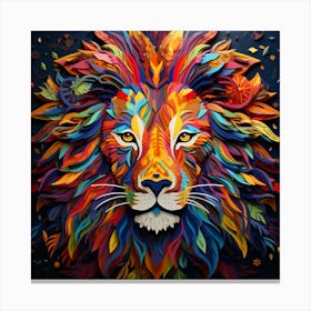 Colorful Lion 7 Canvas Print