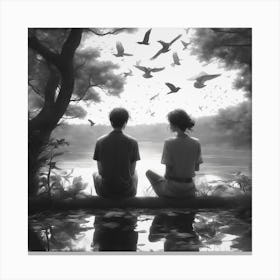 Lovebirds Canvas Print