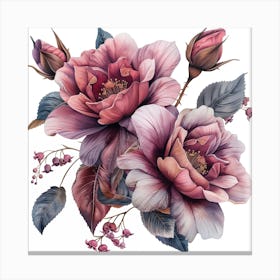 Pink Roses 3 Canvas Print