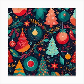 Christmas Seamless Pattern 9 Canvas Print