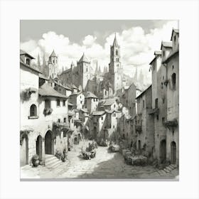 Old Town raw Canvas Print