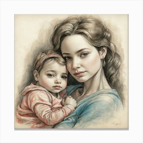 Mother And Daughter Canvas Print