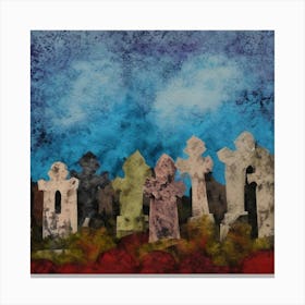 Gloomy Graveyard Canvas Print