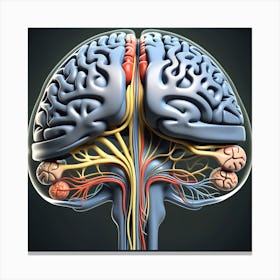 Human Brain Anatomy 10 Canvas Print