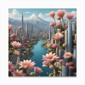 Flowers In The Sky Canvas Print