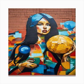 Woman With A Ball Canvas Print