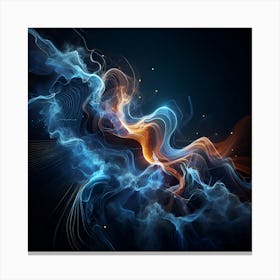 Symphony In Orange And Blue 1 Canvas Print