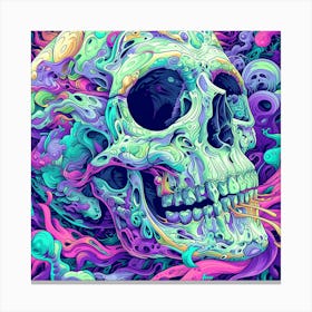 Psychedelic Skull 12 Canvas Print