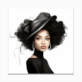 Maraclemente Cartoon Hand Drawn Doodle Black Woman Elegant Soph 190ca772 533f 48d6 B59b B3783557becc Canvas Print