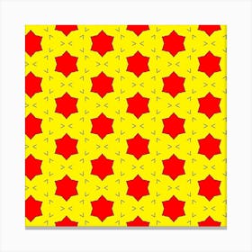 Pattern Red Star Texture Star Canvas Print