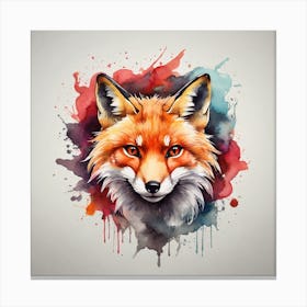 Fox Painting Canvas Print