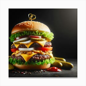 Cheeseburger Canvas Print