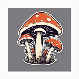 Mushroom Sticker 1 Canvas Print