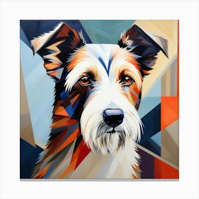 Abstract modernist Terrier dog 1 Canvas Print