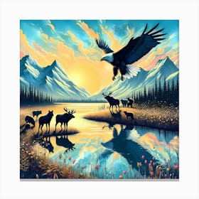 Wild Animal Illustration 209 Canvas Print