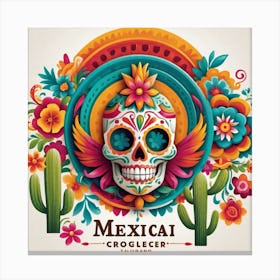 Mexican Skull 58 Canvas Print