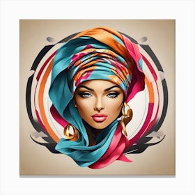 African Woman In A Turban Canvas Print