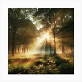 Sunrise In The Forest 7 Canvas Print