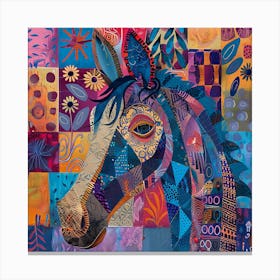 Patchwork Quilted Mule 2 Canvas Print